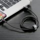 Baseus Cafule Cable Nylon Braided USB / Lightning QC3.0, 2A, 3M, Black-Gray