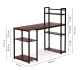 Computer office desk with shelves, ModernHome, oak