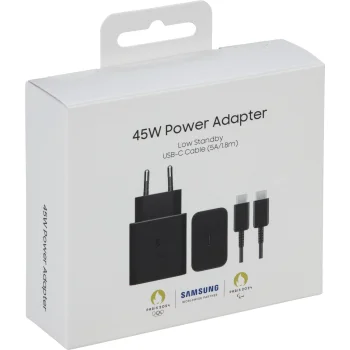 Samsung EP-T4511XBEGEU 45W 1x USB-C Wall Charger with USB-C Cable (1.8m) - White