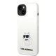 Karl Lagerfeld iPhone 14 Plus Case Silicone Ikonik Choupette MagSafe White