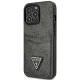 Guess 4G Triangle Logo Cardslot Case for iPhone 13 / 13 Pro, Black