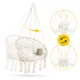 4Fizjo BOHO Hanging Chair with Cushion, Beige