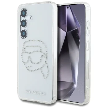 Karl Lagerfeld Rhinestones Case for Samsung Galaxy S25, Transparent