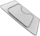 2 Piece Bathroom Mat Rug Set, Gray