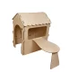 Wooden Garden Playhouse for Kids with Chalkboard and Table, 86 x 137 x 105 cm