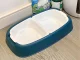 Double Pet Bowl for Dogs and Cats with Removable Inserts, Blue