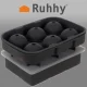 Silicone Ice Cube and Ball Mold Set, 2 pcs.