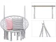 Hanging Boho Style Chair Hammock \"Stork nest\" Swing for Home and Garden, Grey