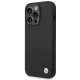 BMW iPhone 14 Pro Case Silicone Metal Logo, Black