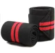 Wrist support straps for strength training, 2 pcs, black-red