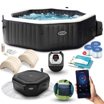 Intex 28462 Inflatable SPA Hot Tub with Hydromassage, 6-Person, 218x71 cm
