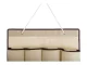 Hanging Jewelry Organizer with 20 Pockets for Wardrobe, Beige