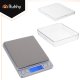 Digital Kitchen Scale Ruhhy 26507, 2000g/0.1g Precision Food Scale with 2 Trays