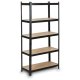 Heavy-Duty Metal Shelving Unit 150 x 75 x 30 cm Humberg HR-811, Black