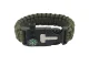 5-in-1 Survival Bracelet with Compass, Flint and Whistle, Green