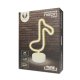 Music Note LED Neon Sign for Room Decor, Forever Light FSNE07, USB Powered, Warm White