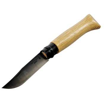 Opinel No. 08 kabatas nazis ar melnu asmeni un koka kārbu