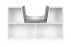 Ecotoys ZKB-5W Kids Storage Shelf with Seat, White