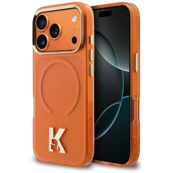 Karl Lagerfeld IML K Head MagSafe dėklas iPhone 18 Pro / 17 Pro, oranžinis