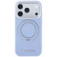 Karl Lagerfeld dėklas iPhone 18 Pro Max / 17 Pro Max MagSafe Ring Stand 360, šviesiai mėlynas