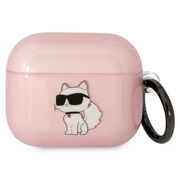 Karl Lagerfeld Ikonik Choupette Case for AirPods 3, Pink