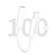 Dudao Converter Adapter from Apple Lightning to Minijack AUX 3.5mm Audio Cable, white - аудио адаптер