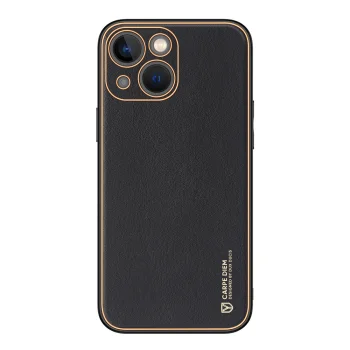 Dėklas Dux Ducis Yolo skirtas iPhone 14 Plus, dirbtinė oda, juodas