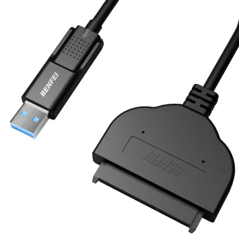 BENFEI USB-C & USB-A 3.0 to SATA III Cable Adapter for 2.5 HDD SSD, Black