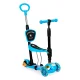 ECOTOYS 3-in-1 Toddler Scooter with Seat and LED Light-Up Wheels, Blue
