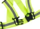 Reflective adjustable harness vest, green