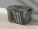 Storage Box with Lid and Handle, 20L, Black