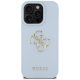 Guess PU Grained Big 4G Case for iPhone 16 Pro Max, Blue