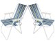 Striped Folding Camping Chair for Beach and Outdoor