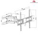 Maclean MC-762 TV and Monitor Wall Mount, 37-80\", 30kg, Black