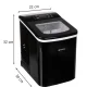 Ruhhy 00025565 Ice Maker 12kg/24h, Black Inox