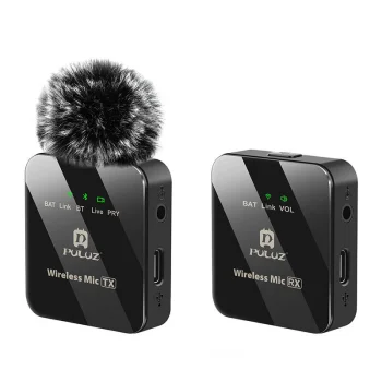 Wireless Lavalier Microphone PULUZ PU3153B 1 TX + 1 RX