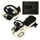 Wiggle Car Ride-On Toy with Light-Up LED Wheels and Music, 74 cm, Beige and Black