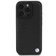 BMW iPhone 16 Pro Max Case Leather Hot Stamp, Black