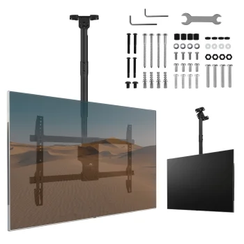 Maclean MC-112 B Ceiling TV Mount, 43-86", 60kg, VESA 600x400, Black