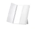 Folding Cosmetic Mirror with LED Light and Stand, White