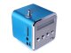 Wireless Bluetooth Speaker with FM Radio, USB, microSD, and Rechargeable Battery, Blue