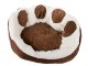 Plush pet bed for dogs and cats 60 cm, brown