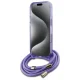 Guess iPhone 16 Pro Max Case Crossbody Cord Script MagSafe, Purple