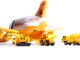 Kids Toy Transport Cargo Transporter Aircraft Airplane + 3 Construction Vehicles