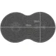 Purlov 00024088 Double Pet Bowl Mat, Grey