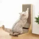 Corner Cat Scratcher with Toy, Beige