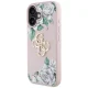 Guess Grained Roses Big 4G Logo Case for iPhone 16 6.1\", Pink