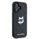 Karl Lagerfeld iPhone 16 Case Monogram Choupette Head Pin, Black