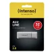Intenso Alu Line 32 GB USB 2.0 Flash Drive, Silver