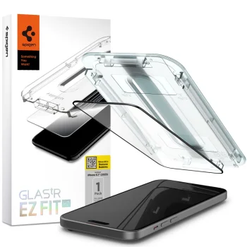 Apple iPhone 15 6.1'' Spigen "EZ FIT" Tempered Glass Screen Protector, Black